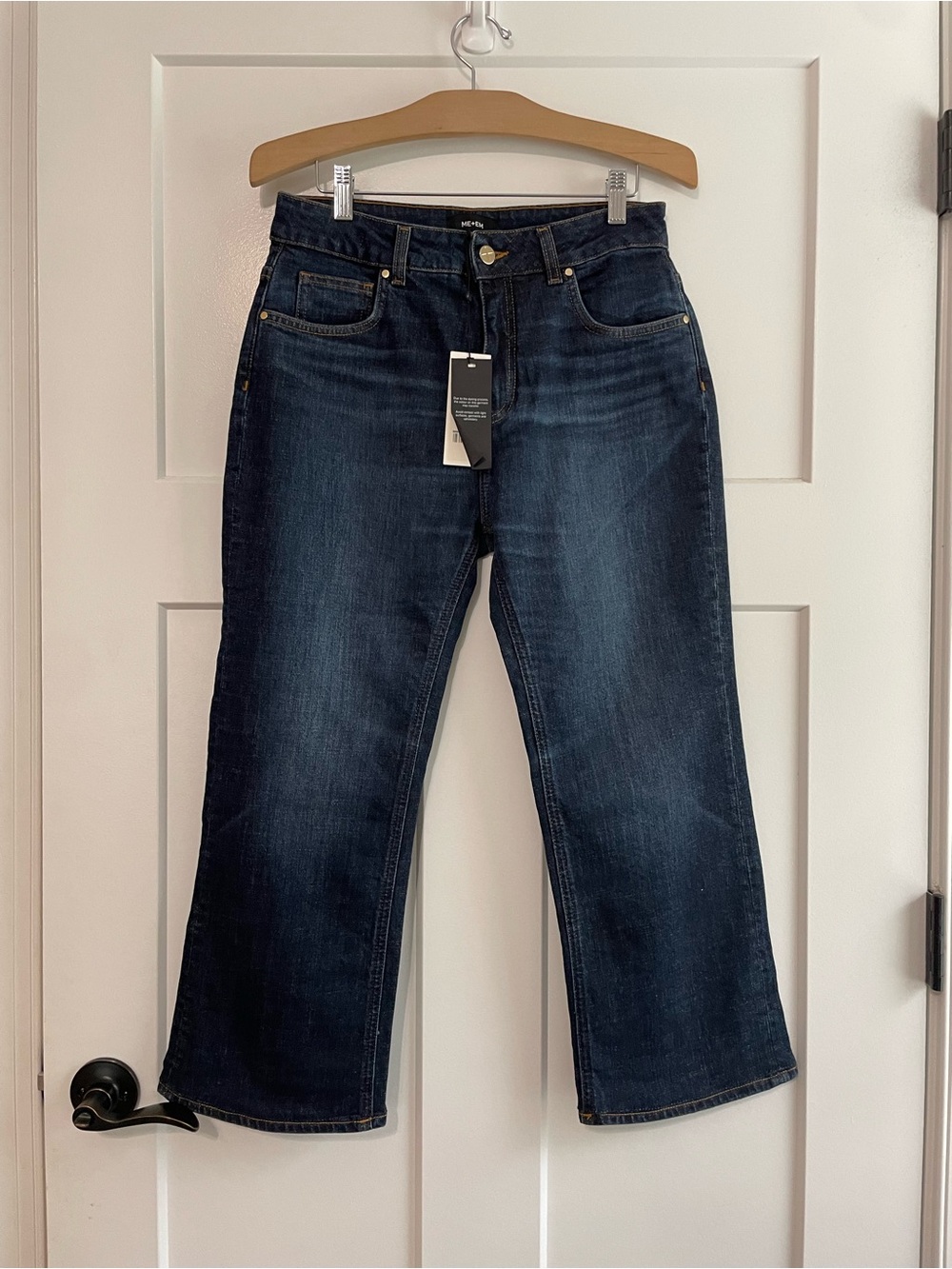 ME+EM Mid Rise Kick Flare jeans in a Dark Blue Wash Size 28 - Picture 2 of 7